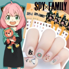 5 Styles Spy×Family PVC Anime Nail Sticker Nail Decal