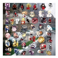 Fate Stay Night Cartoon Pattern Decorative Collectible Waterproof Anime UV Transfer 3D Stickers