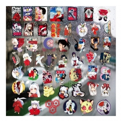 2 Styles Inuyasha Cartoon Pattern Decorative Collectible Waterproof Anime UV Transfer 3D Stickers
