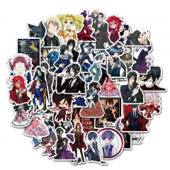 50pcs/set Kuroshitsuji / Black Butler Anime PVC Luggage Stickers