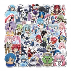 2 Styles 50pcs/set That Time I Got Reincarnated as a Slime Anime PVC Luggage Stickers