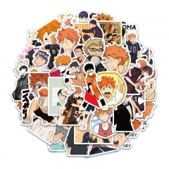 50pcs/set Haikyuu Anime PVC Luggage Stickers