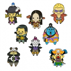 21 Styles One Piece Cartoon Character Pattern Alloy Pin Anime Brooch
