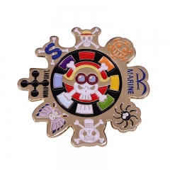 One Piece Cartoon Character Pattern Alloy Pin Anime Brooch