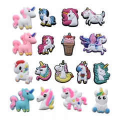 17 Styles My Little Pony Cartoon Decorative Buckle PVC Rubber Shoe Anime Sticker