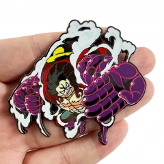 One Piece Luffy Cartoon Character Pattern Alloy Pin Anime Brooch