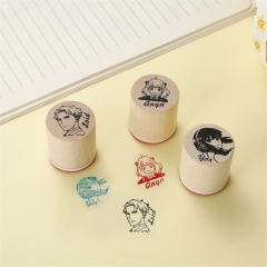 3 Styles SPY X FAMILY Wooden Anime Stamp