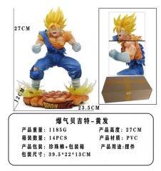 27CM Dragon Ball Z Vegeta IV Yellow hair Anime PVC Figure Toy