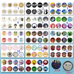 8PCS/SET Among Us Pokemon Inuyasha Cartoon Anime Brooch Badge