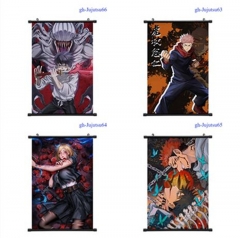 60*90cm 8 Styles Jujutsu Kaisen Cartoon Pattern Decoration Anime Wallscroll