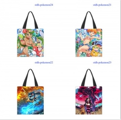 9 Styles 33X38CM Pokemon Cartoon Pattern Canvas Anime Bag