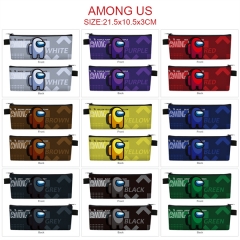 9 Styles Among Us Cosplay Cartoon PU Colorful Anime Zipper Pencil Bag Box