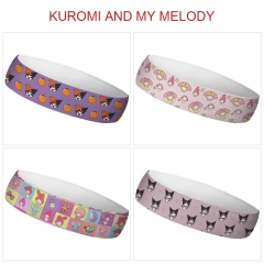 5 Styles My Melody Kuromi Cartoon Color Printing Sweatband Anime Headband