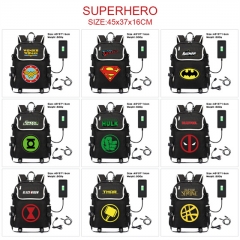 4 Styles Marvel Superhero Cartoon Character Anime Backpack Bag
