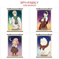 4 Styles 60*90CM SPY x FAMILY Wall Scroll Cartoon Pattern Decoration Anime Wallscroll