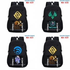 3 Styles Genshin Impact Game Canvas For Student Anime Backpack Bag