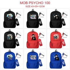 3 Colors 12 Styles Mob Psycho 100 Canvas Anime Backpack Bag+Pencil Bag Set
