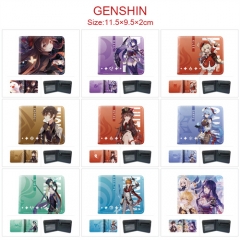 9 Styles Genshin Impact Cartoon Anime Wallet Purse