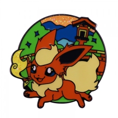 Pokemon Eevee Cartoon Badge Pin Decoration Clothes Anime Alloy Brooch