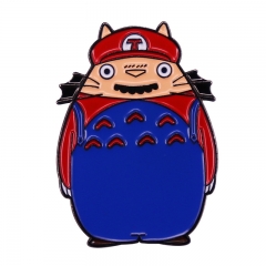Mario Cos Totoro Cartoon Badge Pin Decoration Clothes Anime Alloy Brooch