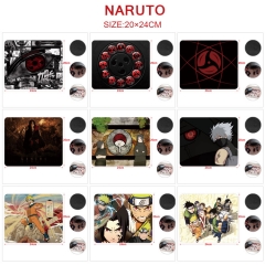 5PCS/SET 9 Styles 20*24CM Naruto Cartoon Pattern Anime Mouse Pad