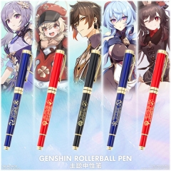 13 Styles Genshin Impact Cartoon Anime Roller Ball Pen 0.5MM