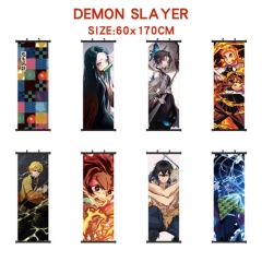 8 Styles 60*170CM Demon Slayer: Kimetsu no Yaiba Wall Scroll Cartoon Pattern Decoration Anime Wallscroll