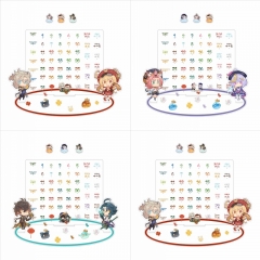 3 Styles Genshin Impact Game Acrylic Desk Calendar Anime Standing Plate