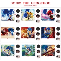 5PCS/SET 11 Styles 20*24CM Sonic the Hedgehog Cartoon Pattern Anime Mouse Pad