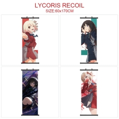 6 Styles 60*170CM Lycoris Recoil Wall Scroll Cartoon Pattern Decoration Anime Wallscroll