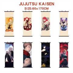 8 Styles 60*170CM Jujutsu Kaisen Wall Scroll Cartoon Pattern Decoration Anime Wallscroll