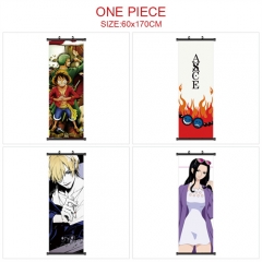 5 Styles 60*170CM One Piece Wall Scroll Cartoon Pattern Decoration Anime Wallscroll