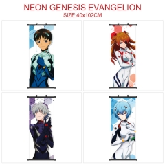 4 Styles 40*102CM EVA/Neon Genesis Evangelion Wall Scroll Cartoon Pattern Decoration Anime Wallscroll