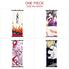 4 Styles 40*102CM One Piece Wall Scroll Cartoon Pattern Decoration Anime Wallscroll