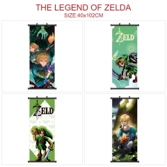4 Styles 40*102CM The Legend Of Zelda Wall Scroll Cartoon Pattern Decoration Anime Wallscroll