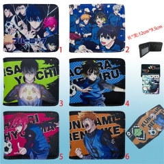 6 Styles Blue Lock Cartoon PU Purse Anime Wallet