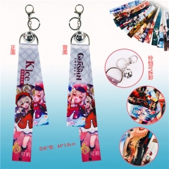 Genshin Impact Klee Anime Bell Ribbon Keychain