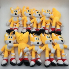 22cm 10PCS/SET Sonic the Hedgehog Cosplay Character Anime Plush Toy Pendant