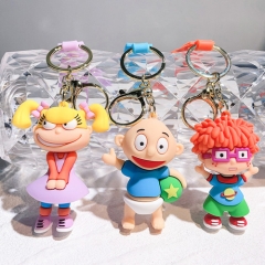 3 Styles Rugratg Gowild Chuckie Anime Figure Keychain