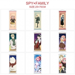 9 Styles 25*70CM Spy×Family Wall Scroll Cartoon Pattern Decoration Anime Wallscroll