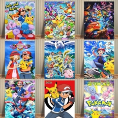 (No Frame)40 Styles Pokemon Cartoon Canvas Material Anime Poster