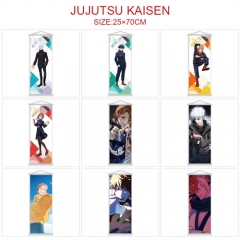 9 Styles 25*70CM Jujutsu Kaisen Wall Scroll Cartoon Pattern Decoration Anime Wallscroll