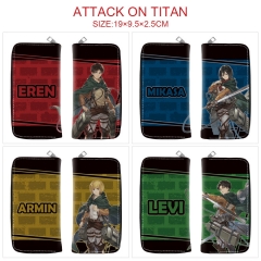 8 Styles Attack on Titan/Shingeki No Kyojin Cartoon Pattren Long Anime Zipper PU Wallet Purse