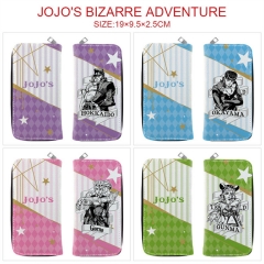 8 Styles JoJo's Bizarre Adventure Cartoon Pattren Long Anime Zipper PU Wallet Purse