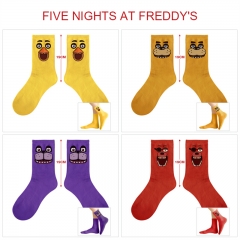 5 Pairs/set 4 Styles Five Nights at Freddy's Cartoon Pattern Anime Long Socks