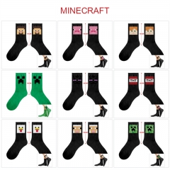 5 Pairs/set 10 Styles Minecraft Cartoon Pattern Anime Long Socks