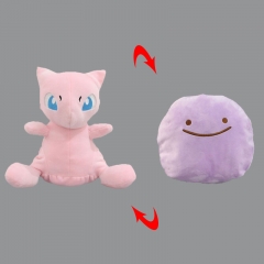 25CM Pokemon Miaomiao Cat Double Sided Flip Reversible Plush Toy Anime Plush Pillow