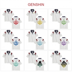 12 Styles Genshin Impact Cartoon Cosplay 3D Digital Print Anime T shirt