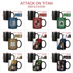 10 Styles 400ML Attack on Titan High Temperature Color Changed Ceramic Mug Cup