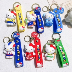 6 Styles Hello Kitty Anime Figure Keychain